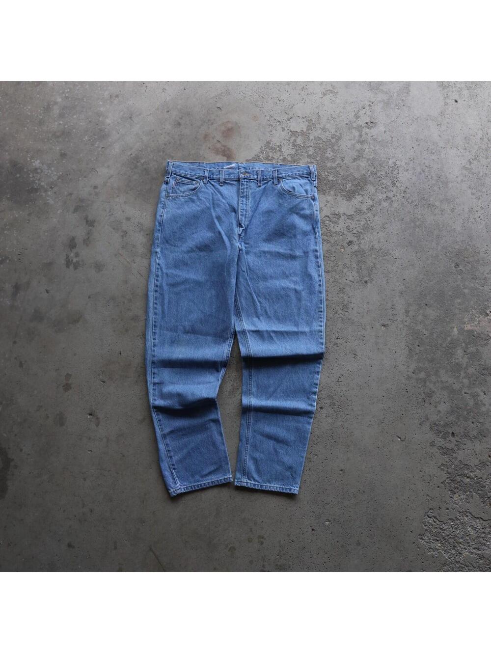 Y2K Carhartt B17 STW Relaxed Fit Jeans Mens 44x34 Light Wash Denim Workwear Pant